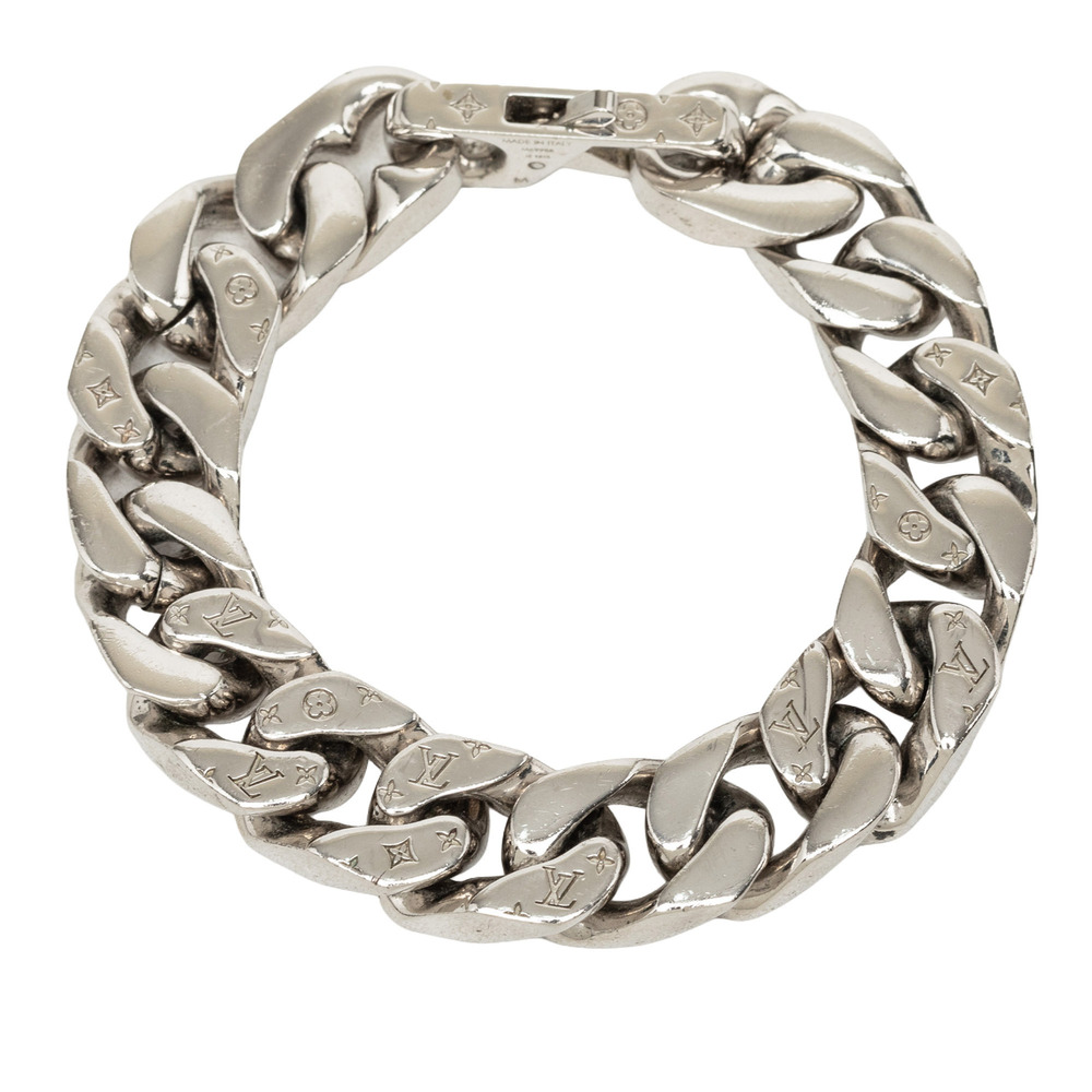 Pre-Loved Louis Vuitton Brass Monogram Chain Link Bracelet